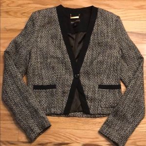 Flattering modern tweed jacket